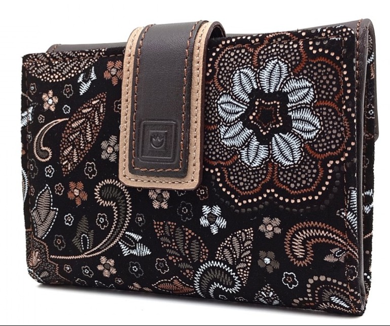 cartera estampado oscuro mujer